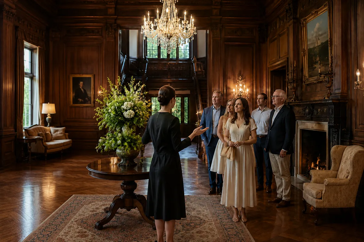 Estate tour: grand staircase & ballroom