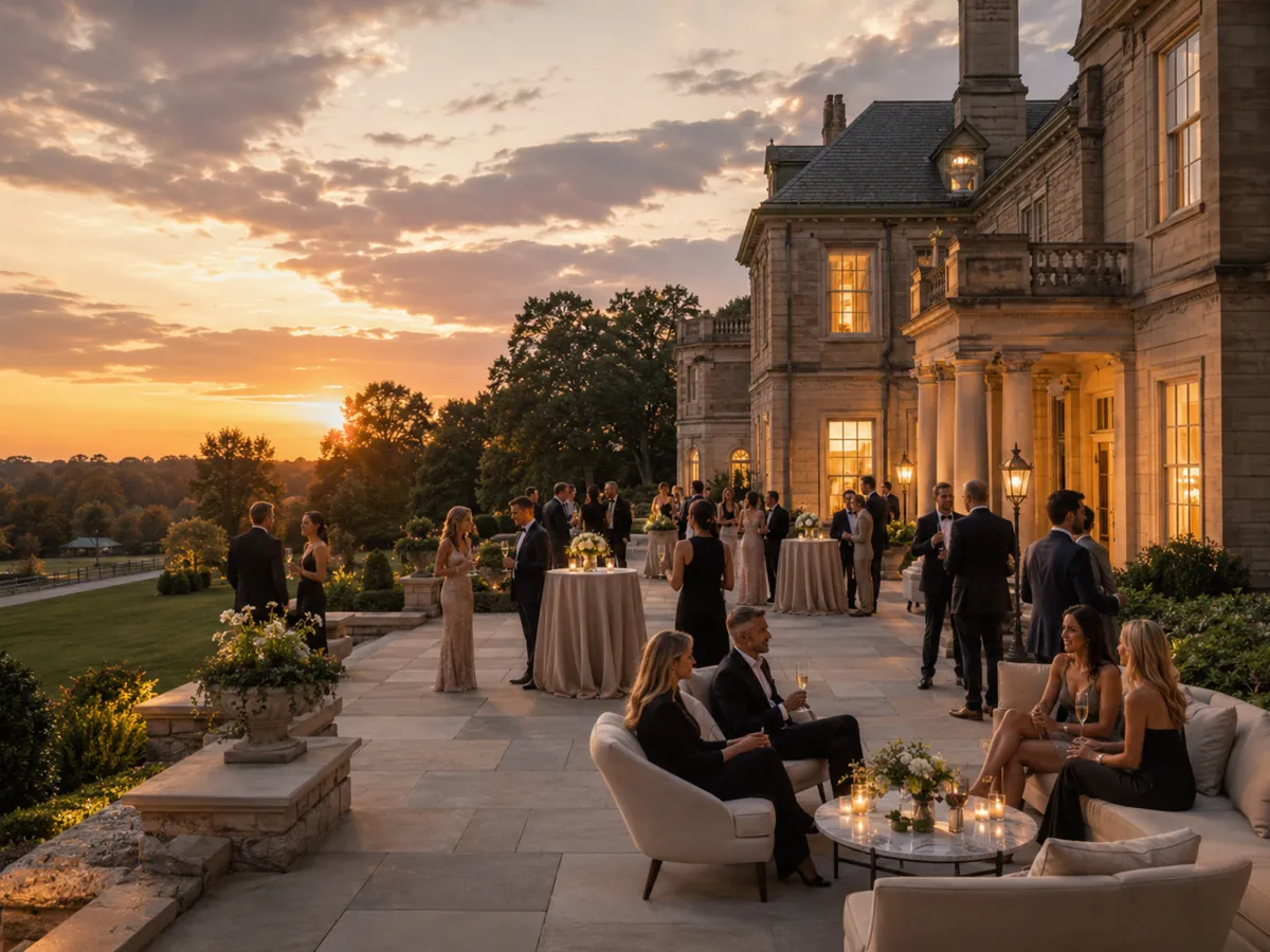 Terrace cocktail reception