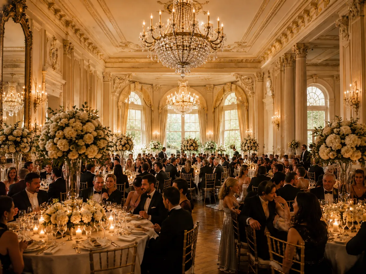 Ballroom reception dinner
