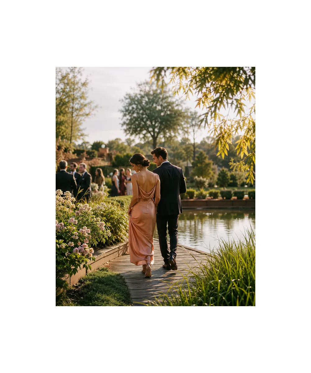 Romantic framed wedding portrait