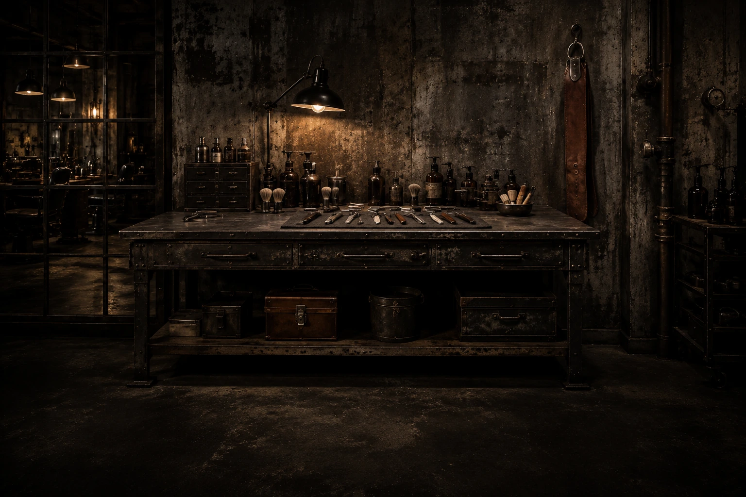 The Iron & Oak workshop floor