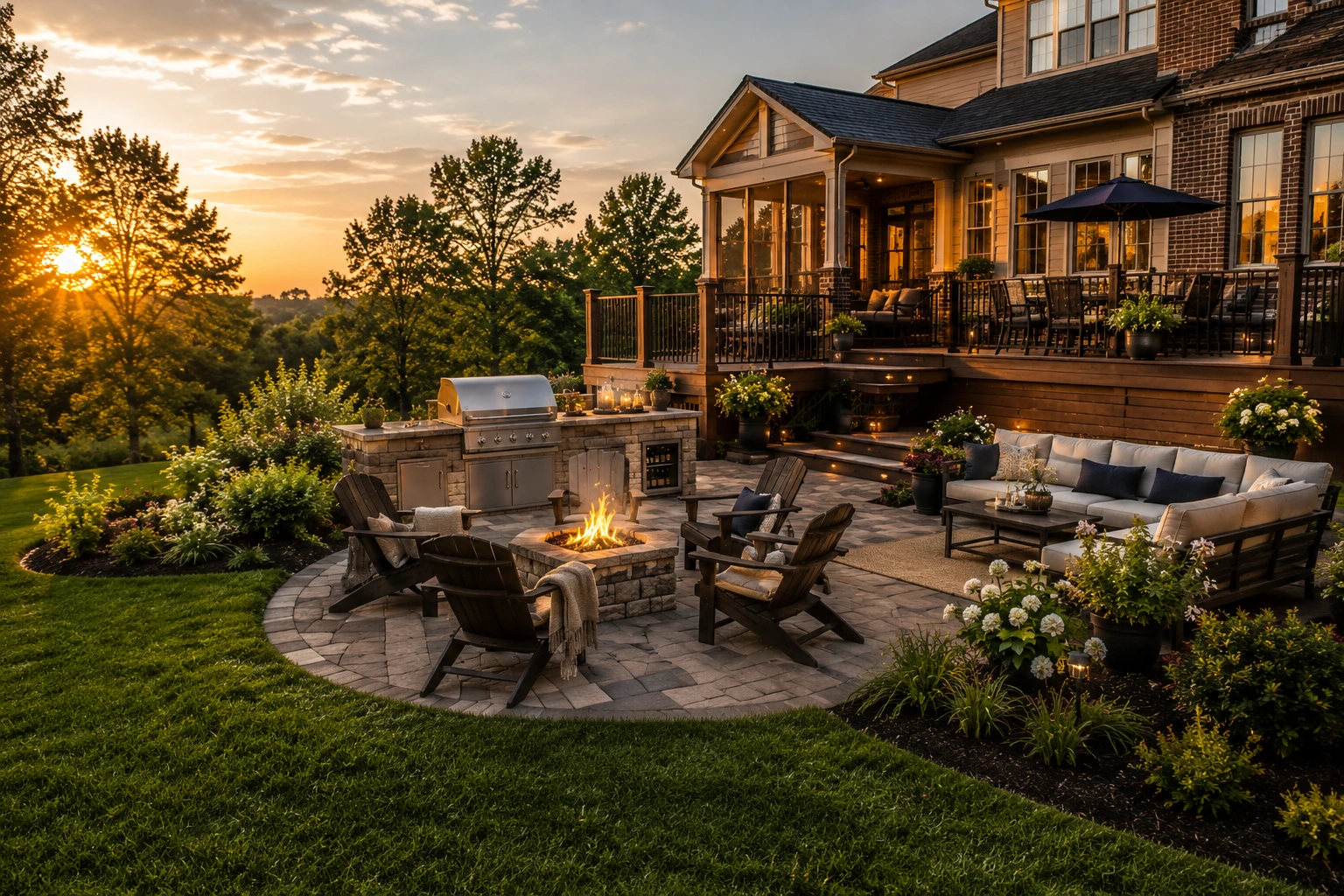 Finished backyard