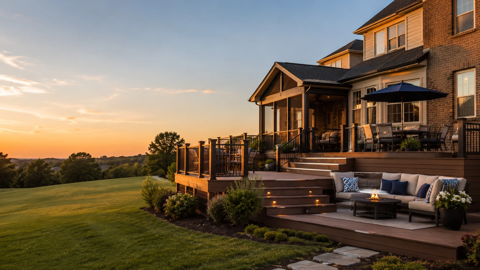 Finished home exterior